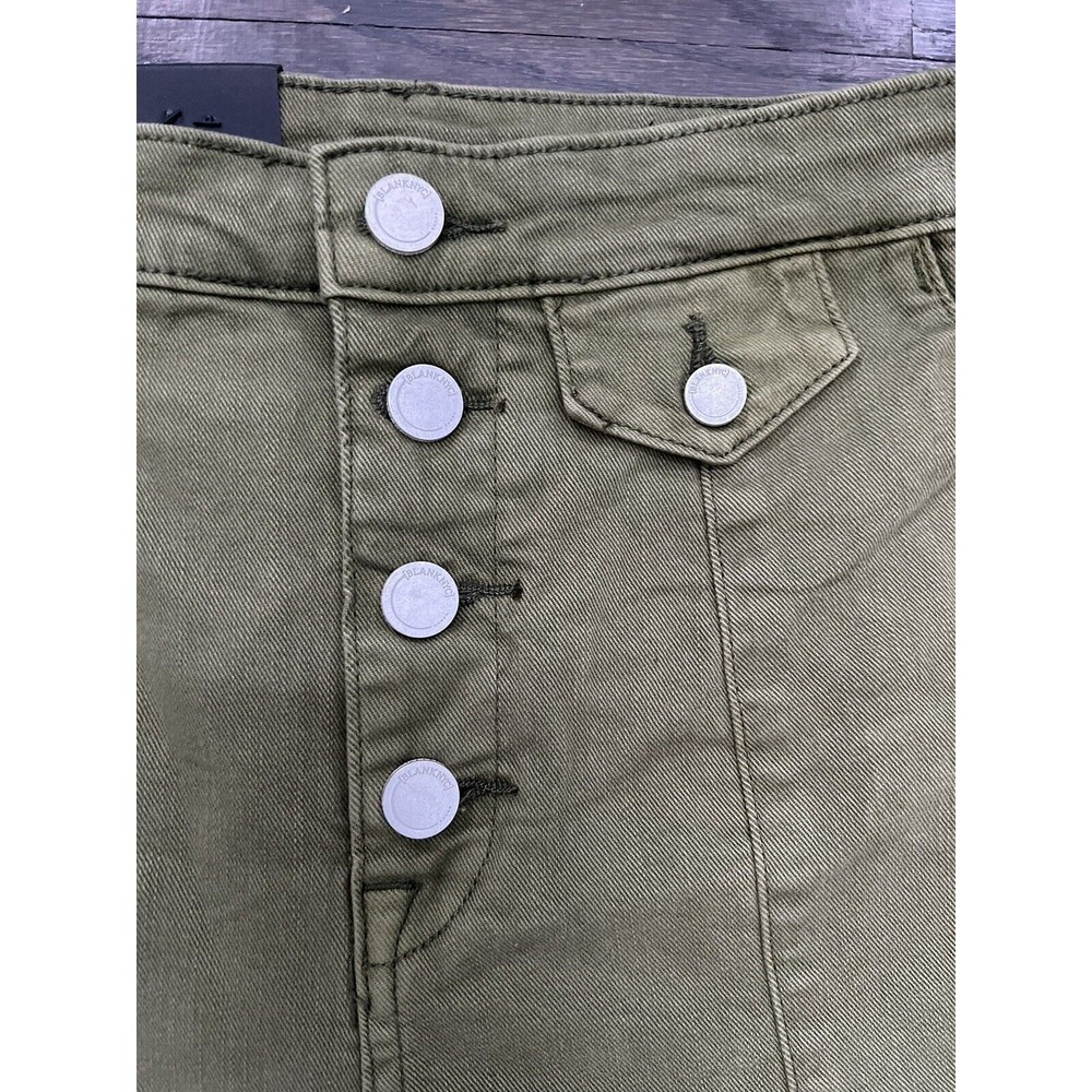 BLANK NYC The Delancey Denim Wide Leg Pants Going Green Size 29 70s Bohemian - Picture 9 of 13